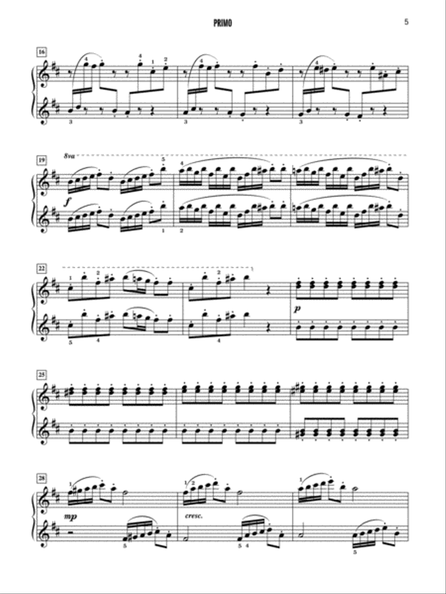 Celebrated Piano Duets, Book 5: Five Diverse Duets for Intermediate to Late Intermediate Pianists Piano Method scores gallery preview page 5