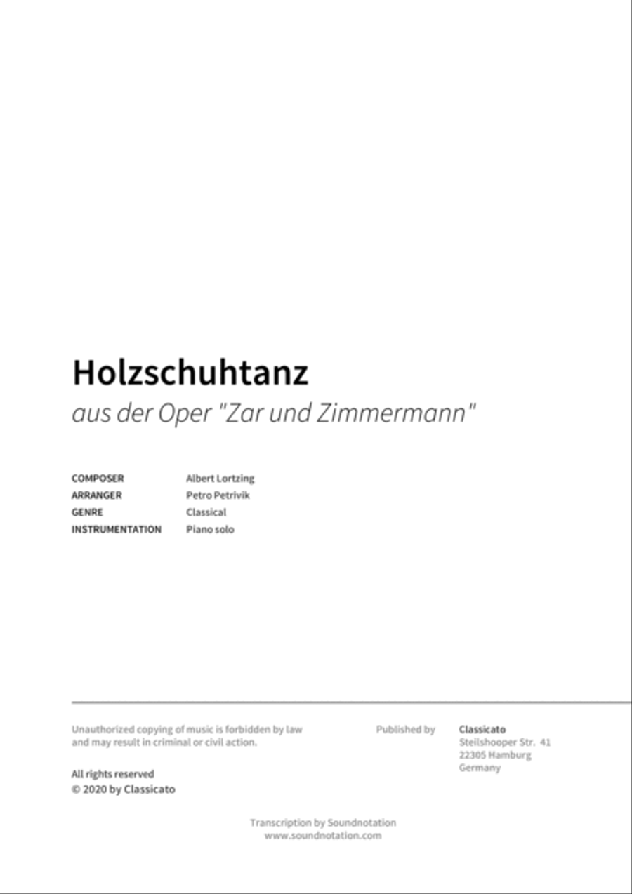 Holzschuhtanz Piano scores gallery preview page 2