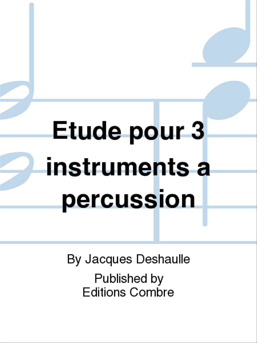 Etude pour 3 instruments a percussion Piano Accompaniment scores gallery preview page 1
