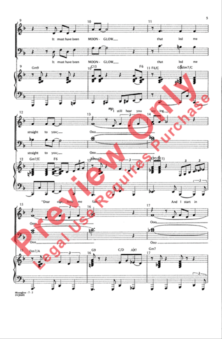 Moonglow 4-Part scores gallery preview page 4