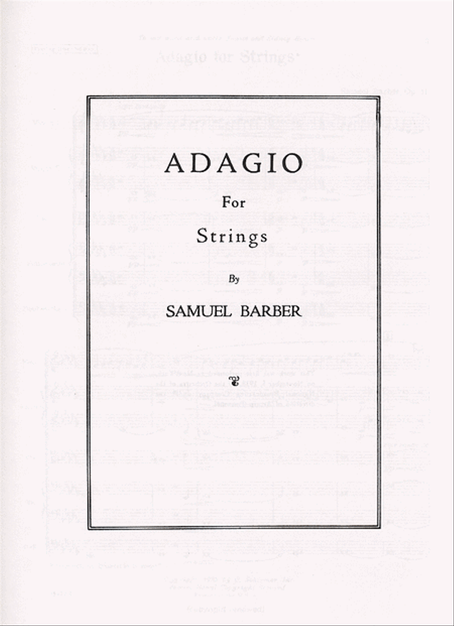 Book cover for Adagio for Strings, Op. 11