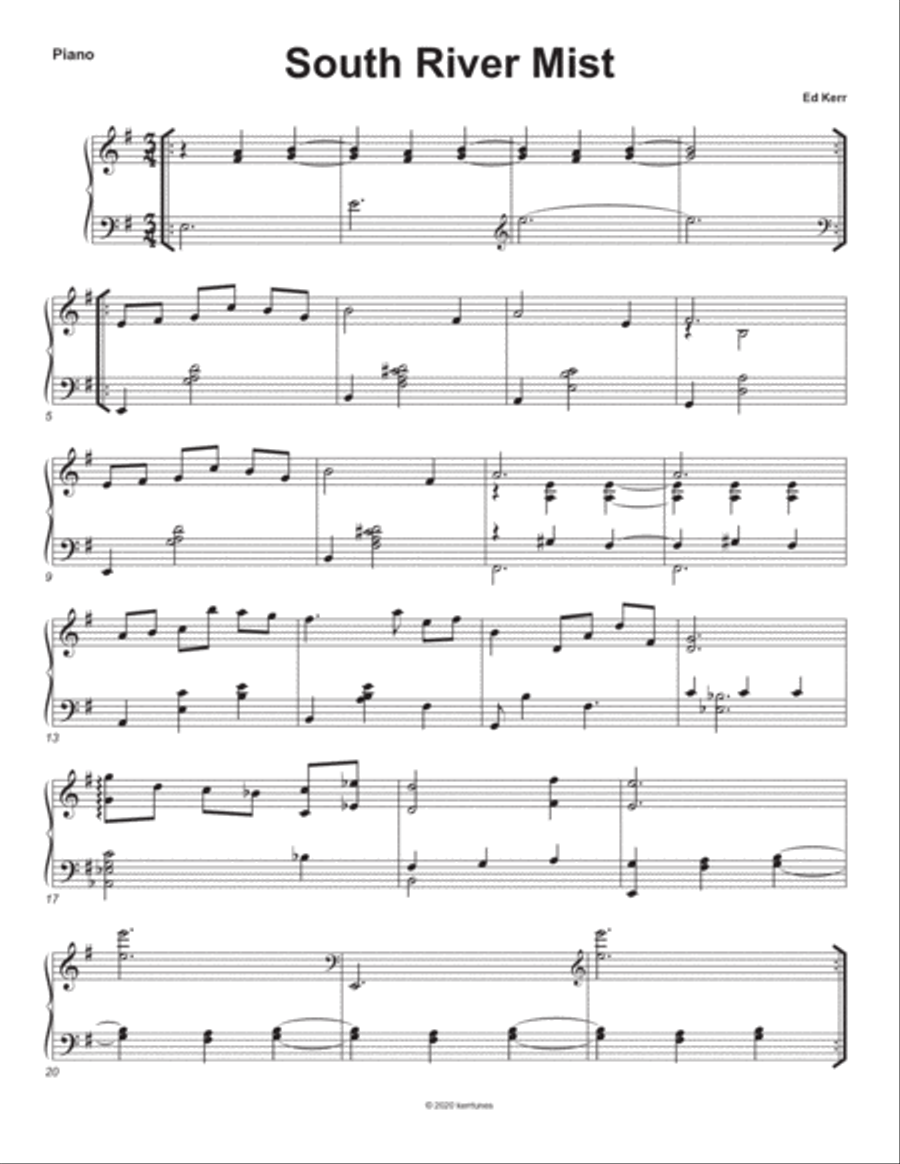 South River Mist South River Mist Piano Solo scores gallery preview page 2