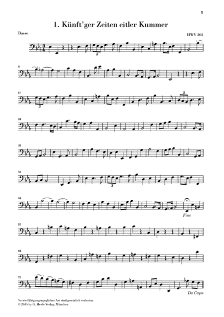 9 German Arias for Soprano, Solo Instrument and Basso Continuo Soprano Voice scores gallery preview page 4