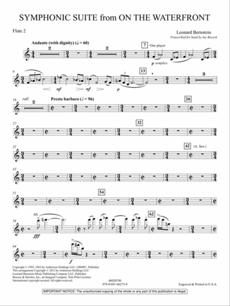 Symphonic Suite from On the Waterfront Concert Band scores gallery preview page 5