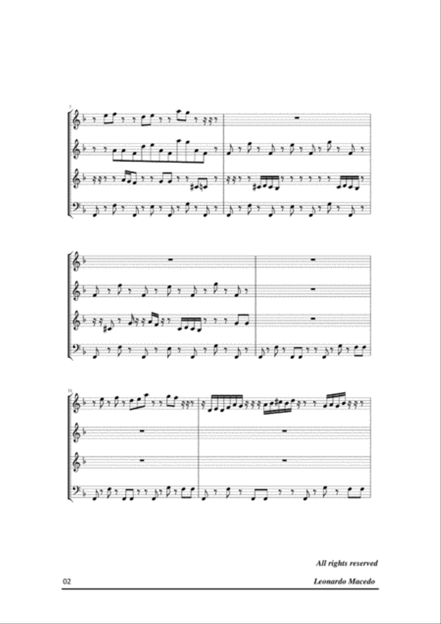 A Rat in the park - Leonardo Macedo Woodwind Quartet scores gallery preview page 2