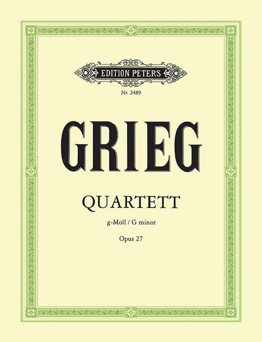 String Quartet in G Minor, Opus 27 String Quartet scores gallery preview page 1