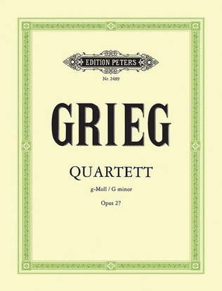 Book cover for String Quartet in G Minor, Opus 27