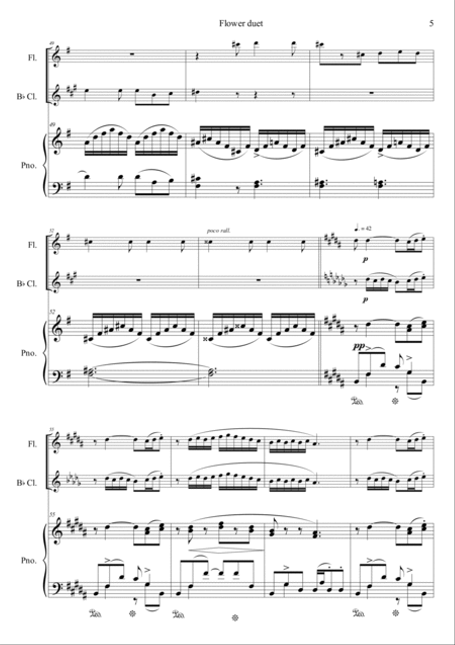 Flower duet (from Lakmé) B-Flat Clarinet scores gallery preview page 5