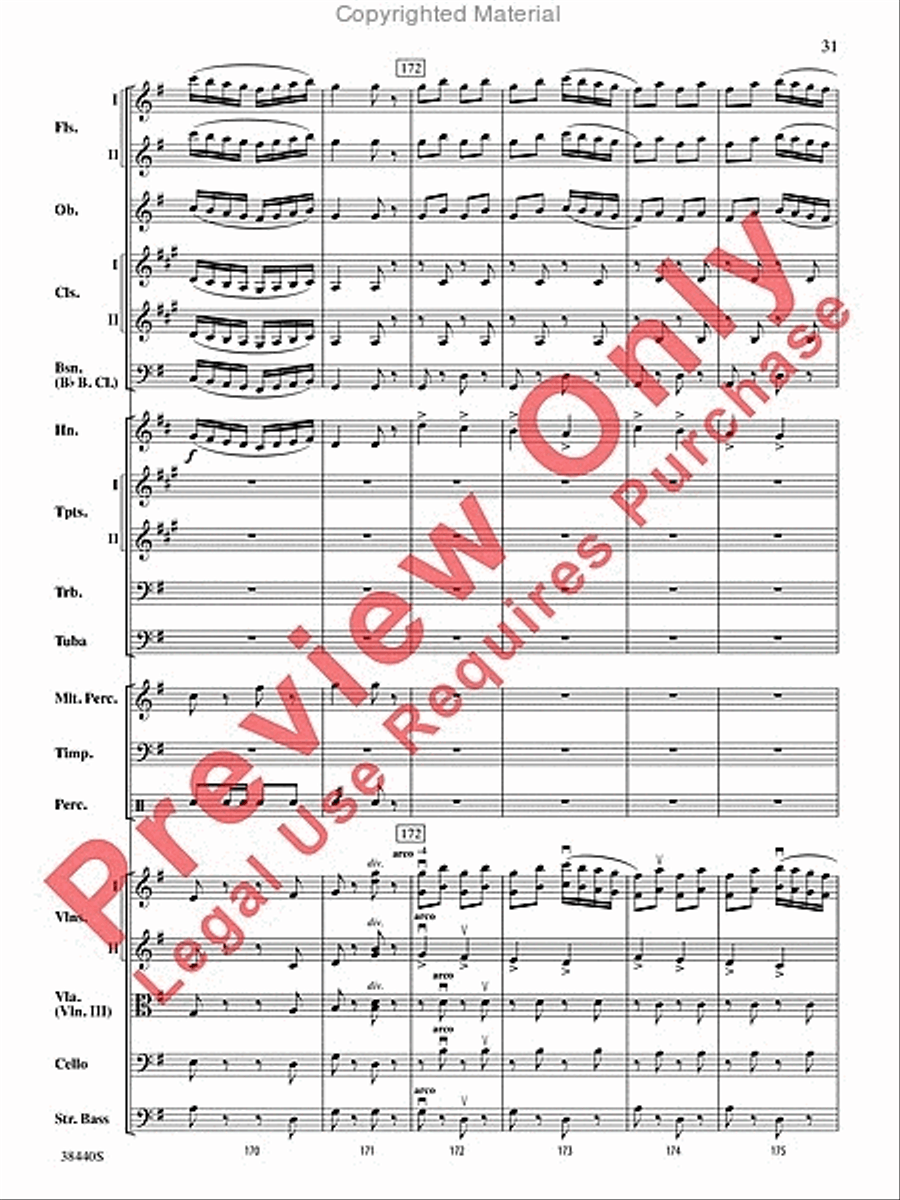 Leroy Anderson's Irish Suite, Part 1 (Themes from) Full Orchestra scores gallery preview page 32