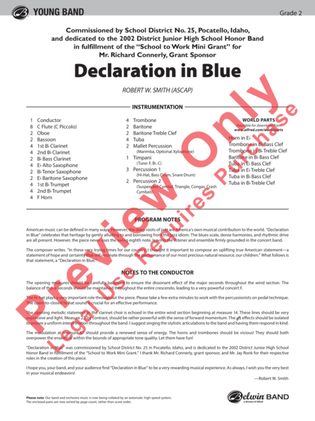 Declaration in Blue