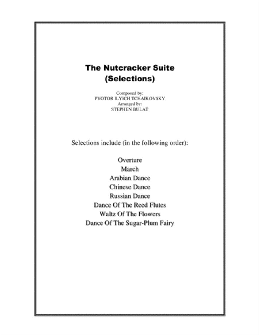 The Nutcracker Suite (Selections) - Lead sheet (melody & chords) for Bb Instruments Jazz Ensemble scores gallery preview page 2