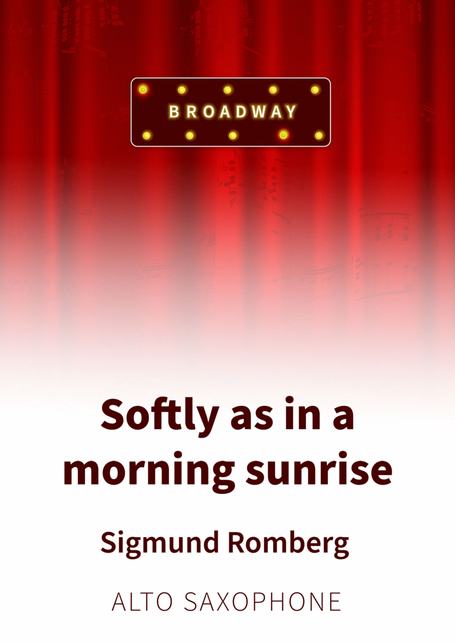 Softly as in a morning sunrise Alto Saxophone scores gallery preview page 1