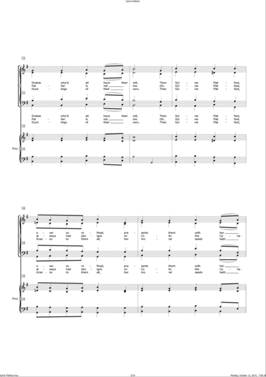 Sylvie Flatfoot 4-Part scores gallery preview page 3