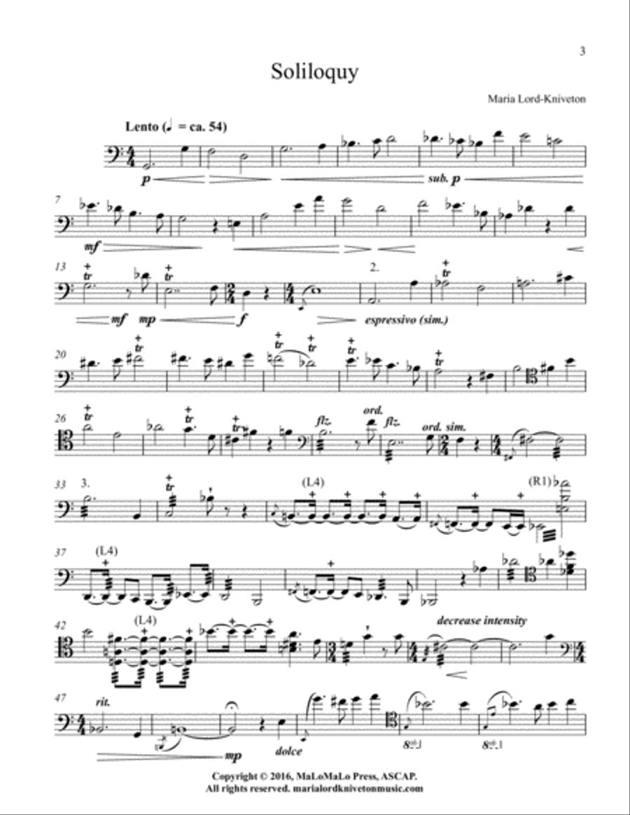 Soliloquy Bassoon Solo scores gallery preview page 3