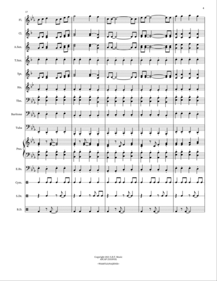 Just the Blues Concert Band scores gallery preview page 4