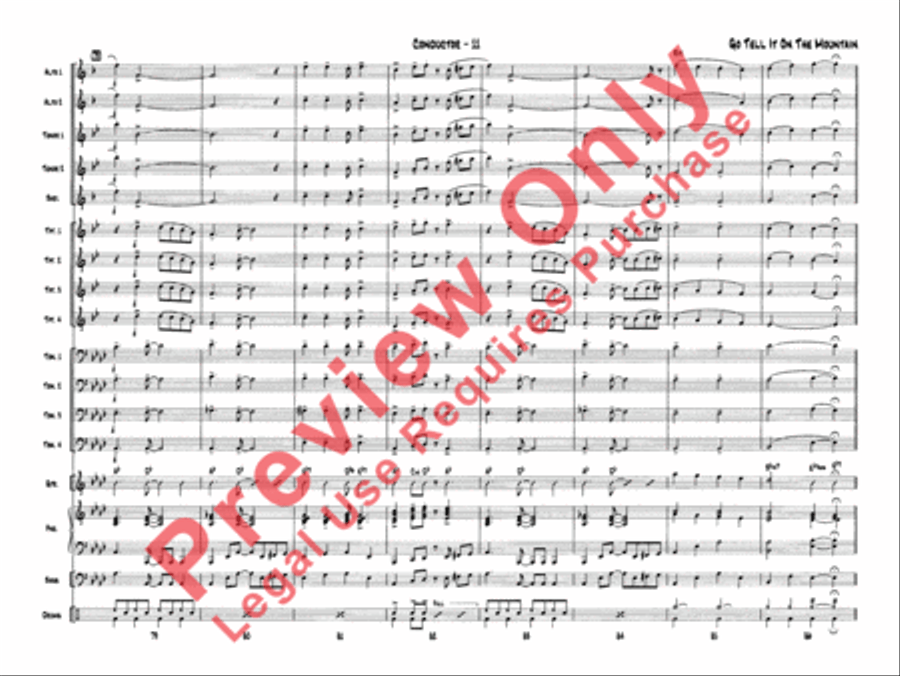 Go Tell It on the Mountain Jazz Ensemble scores gallery preview page 14
