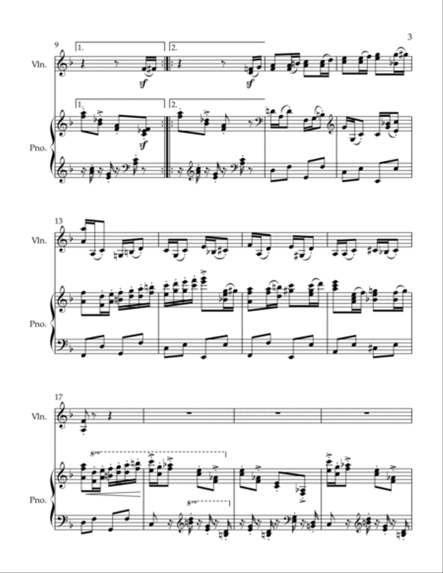 Polka #3 Violin Solo scores gallery preview page 3