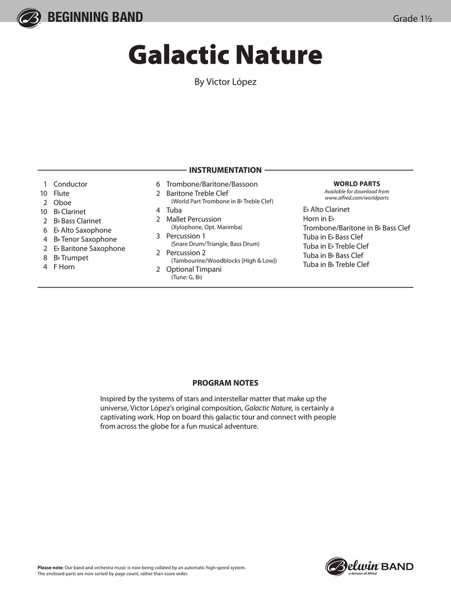 Galactic Nature: Score Concert Band - Digital Sheet Music