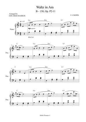 Waltz in Am by Chopin (B-150, Op. P2-11)
