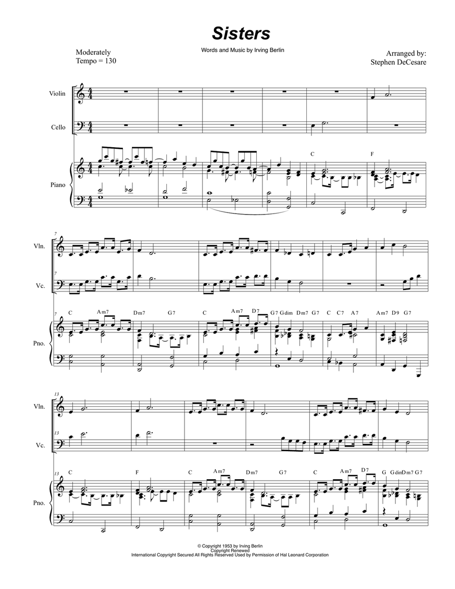 Sisters Piano Trio scores gallery preview page 1