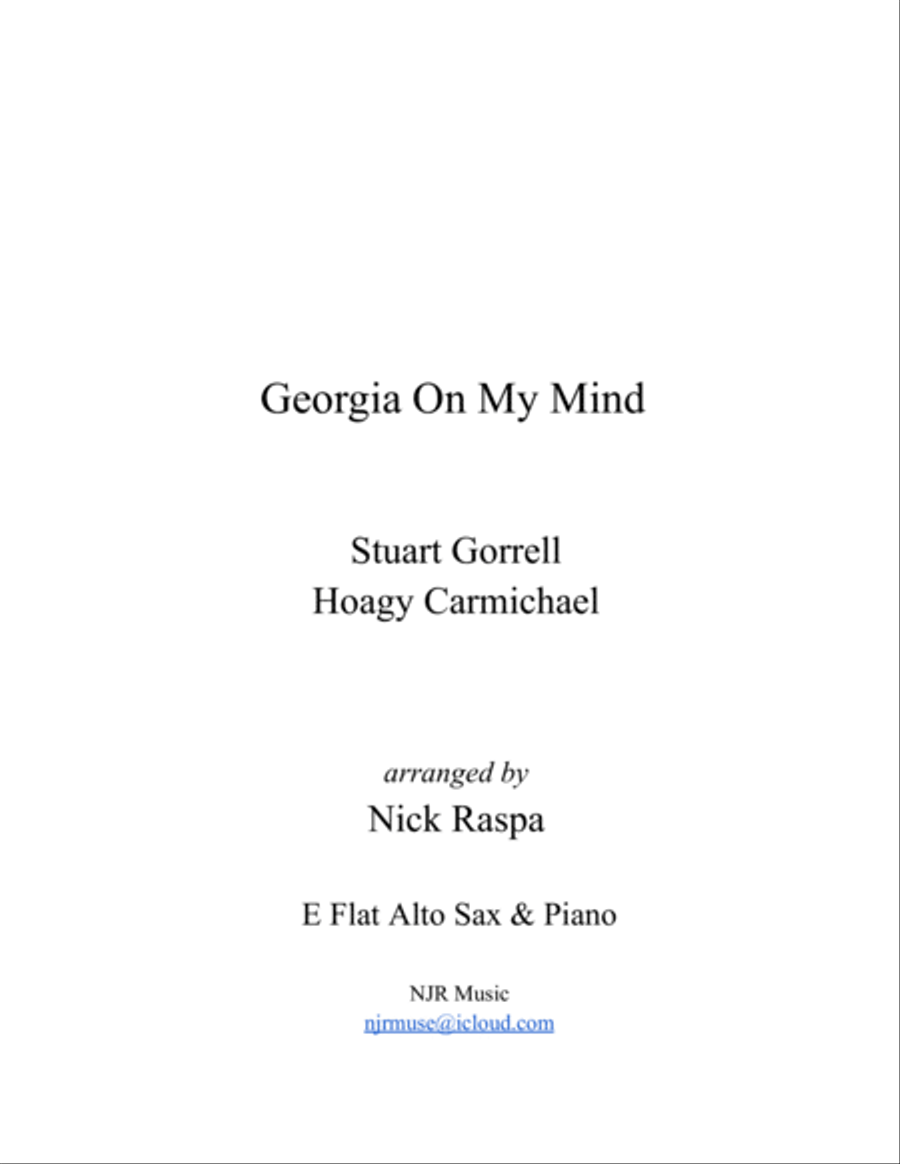 Georgia On My Mind Alto Saxophone scores gallery preview page 3