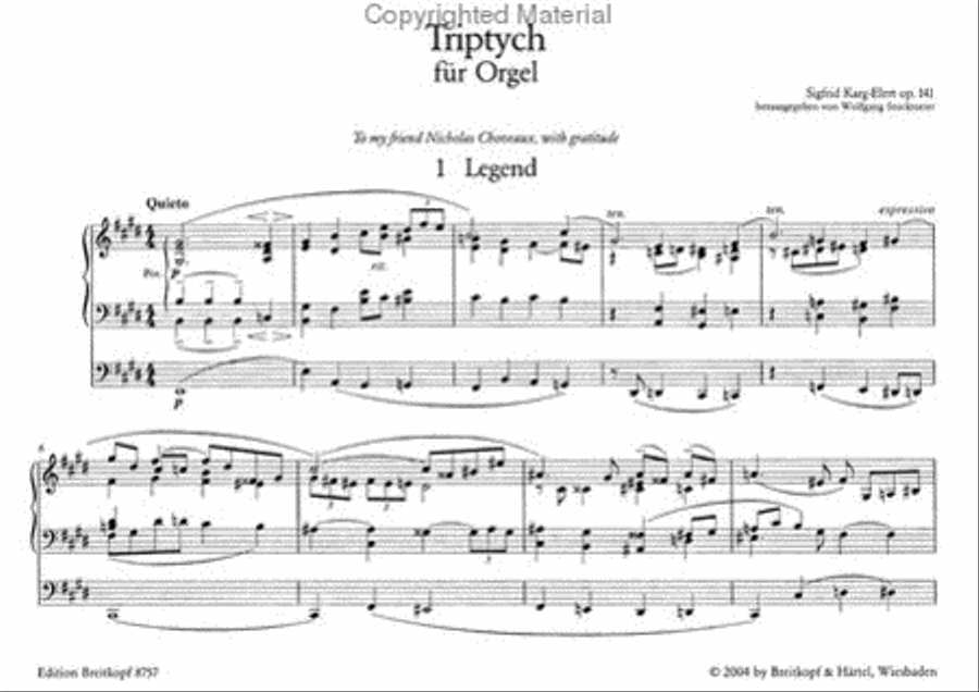 Triptych Op. 141 Organ scores gallery preview page 2