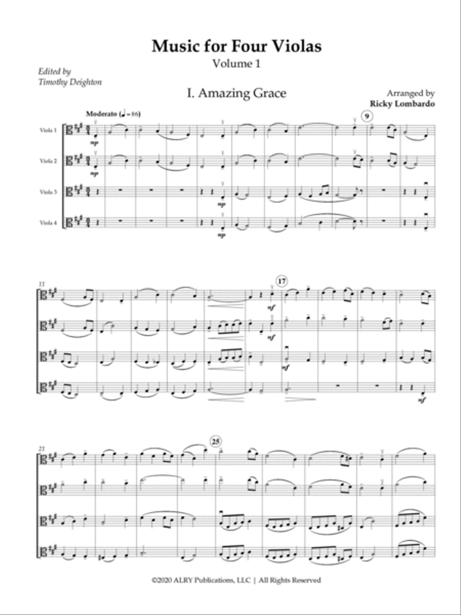 Music for Four Violas: Volume 1 School and Community scores gallery preview page 2