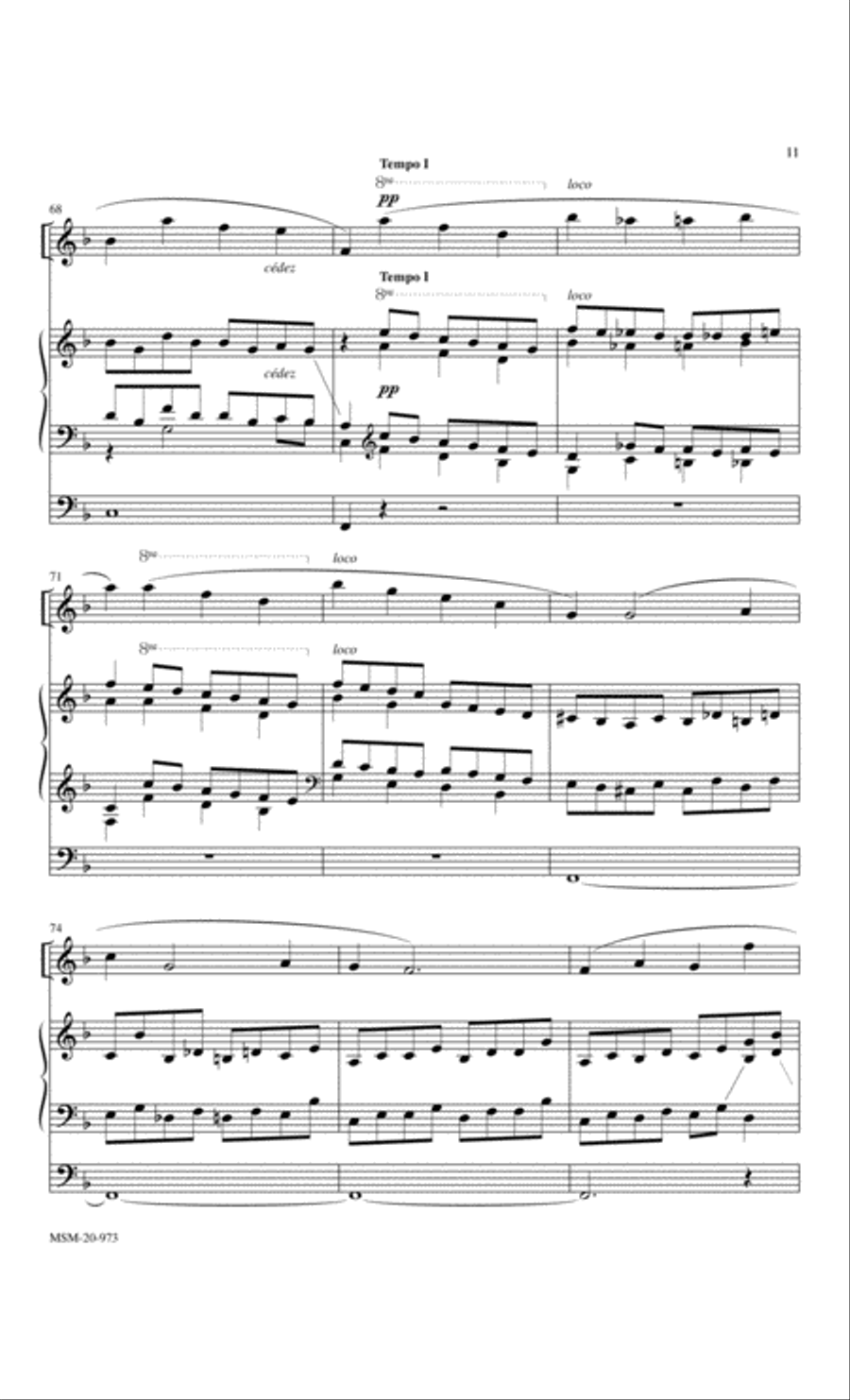 Prelude for Flute or Violin and Organ Flute scores gallery preview page 6