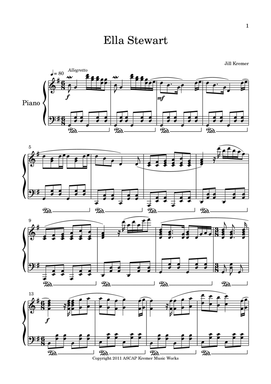 Ella Stewart Piano Solo scores gallery preview page 1