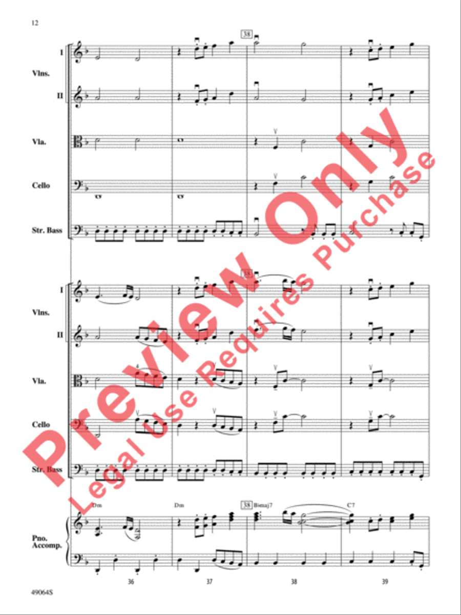 Wood's Bolero String Orchestra scores gallery preview page 13