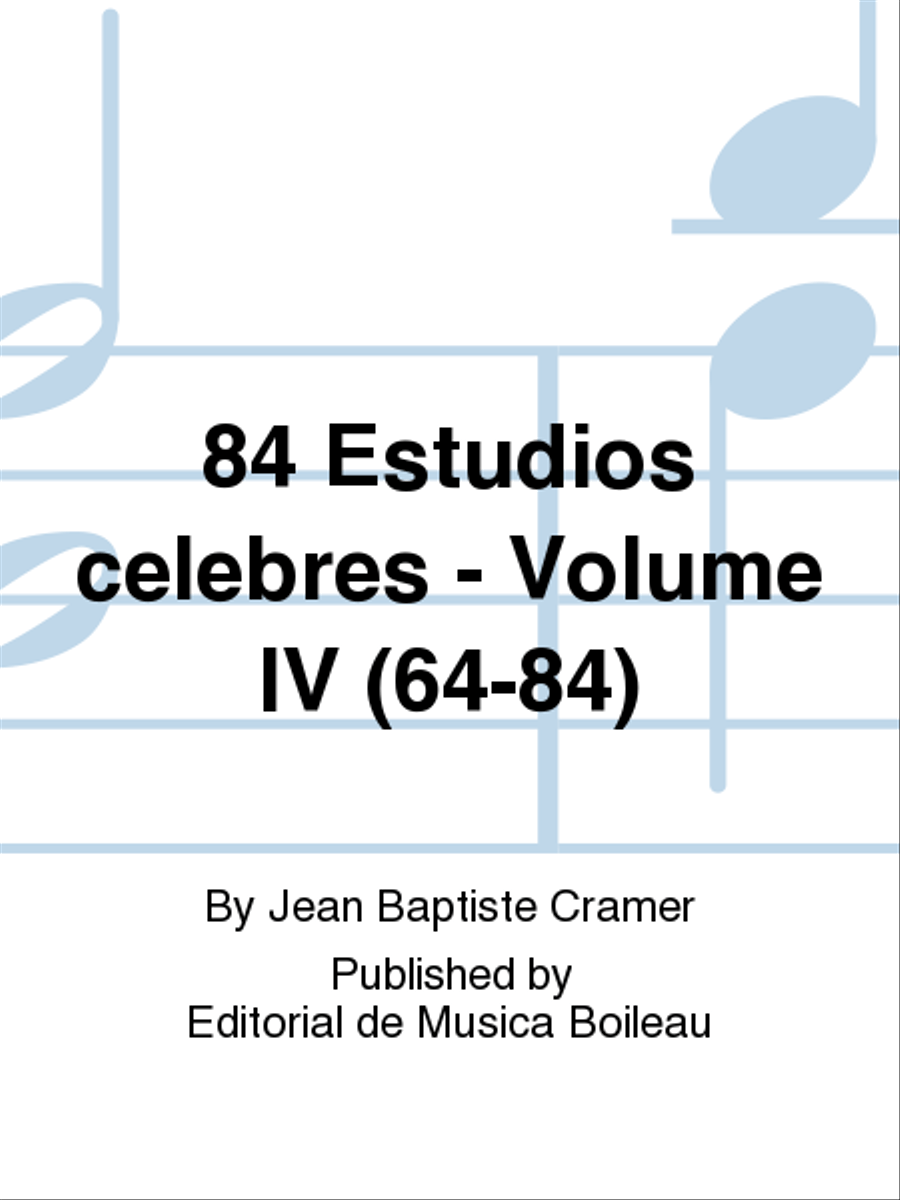 84 Estudios celebres - Volume IV (64-84) Piano Solo scores gallery preview page 1