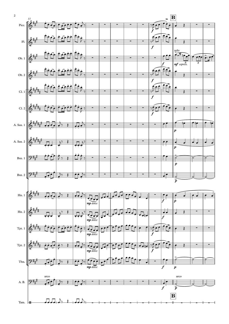 La Santa Espina (for wind ensemble) Large Ensemble scores gallery preview page 2