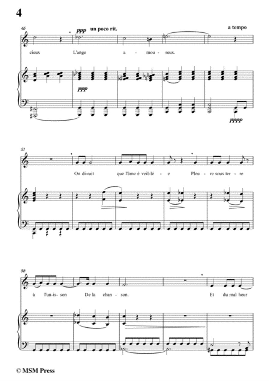 Berlioz-Au Cimetière in C Major,for voice and piano Voice Solo scores gallery preview page 6