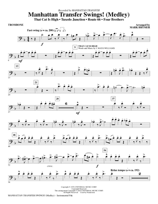 Book cover for Manhattan Transfer Swings! (Medley) - Trombone