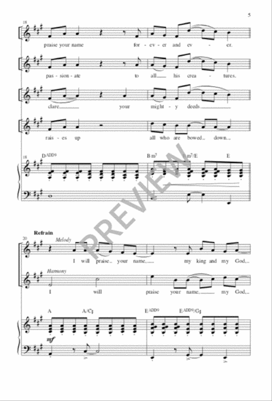 I Will Praise Your Name 2-Part scores gallery preview page 6