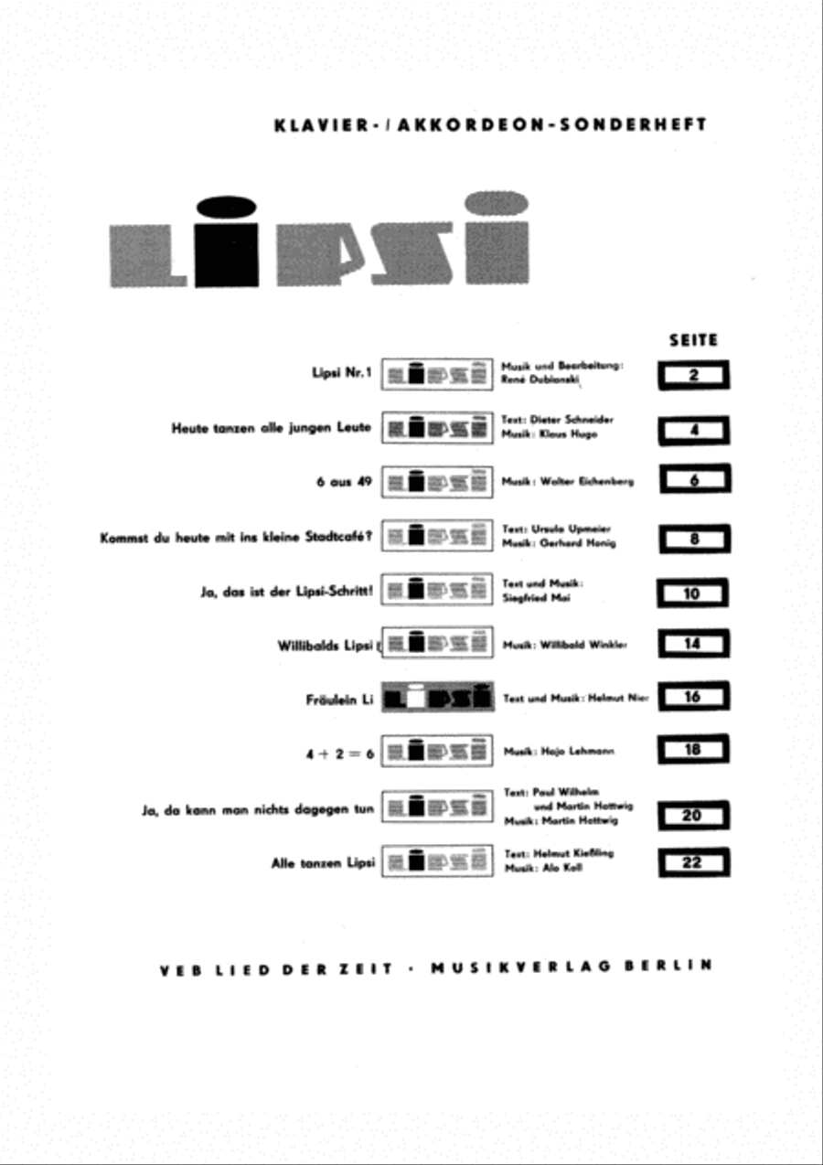 Alle tanzen Lipsi Voice scores gallery preview page 3