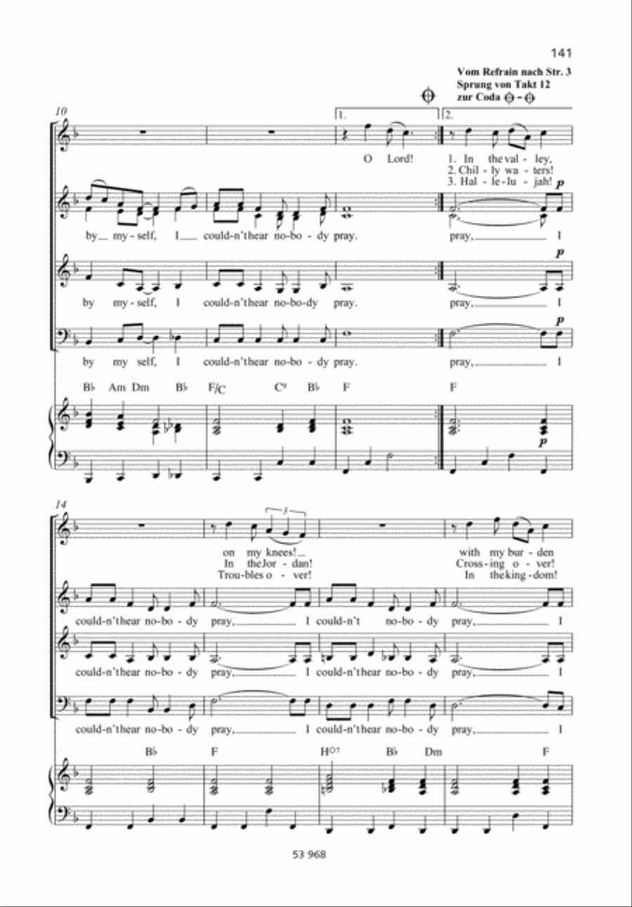 I Couldn't Hear Nobody Pray 3-Part scores gallery preview page 2