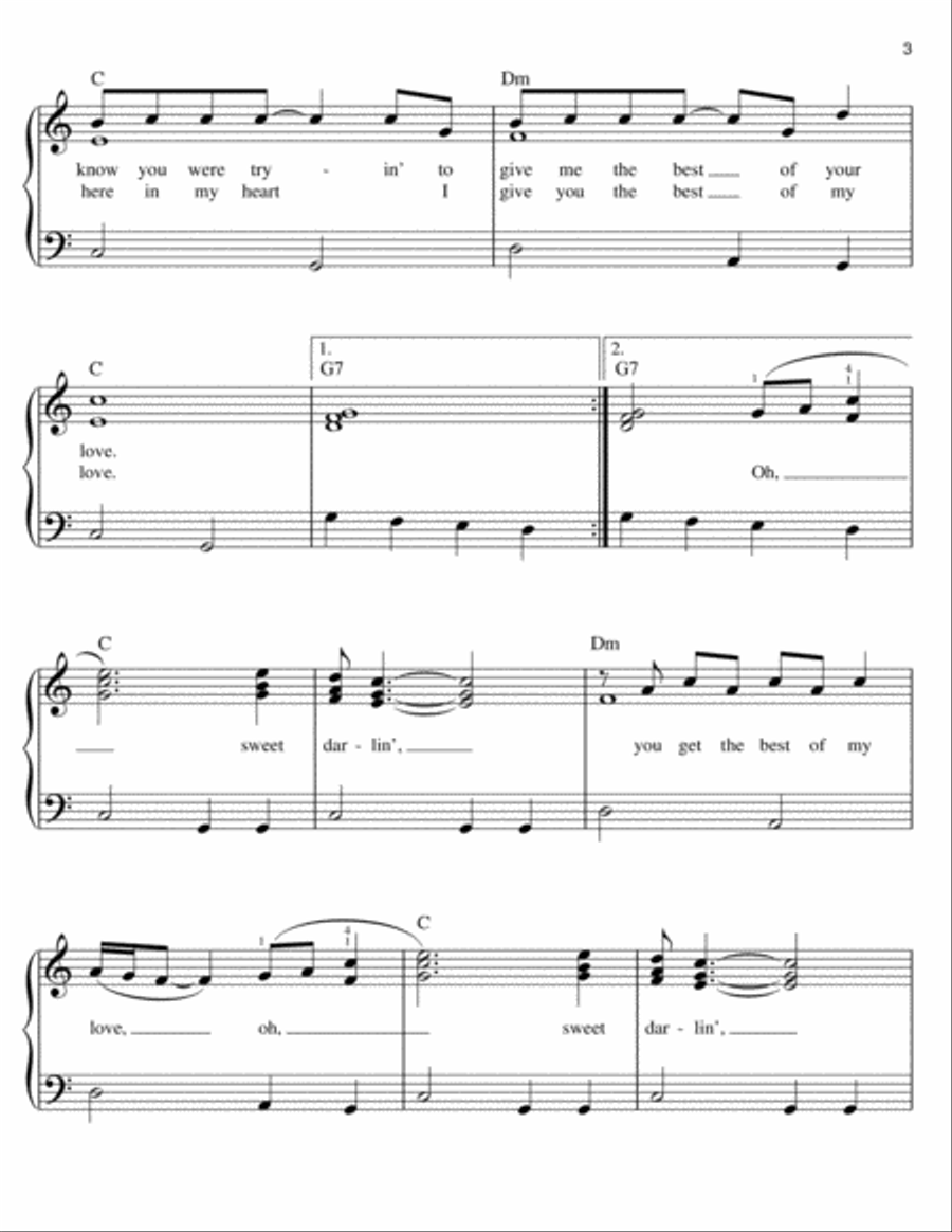 Best Of My Love Easy Piano scores gallery preview page 3
