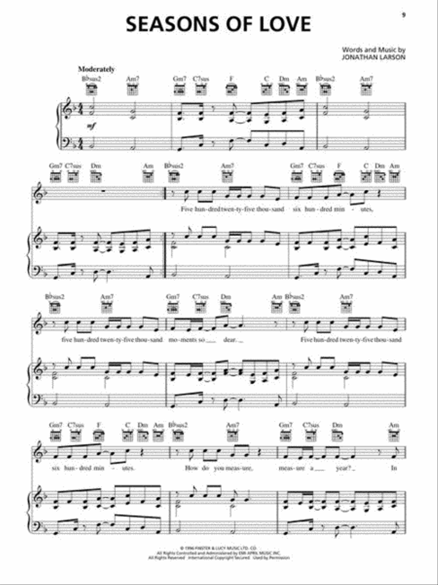 Rent Piano, Vocal, Guitar scores gallery preview page 7