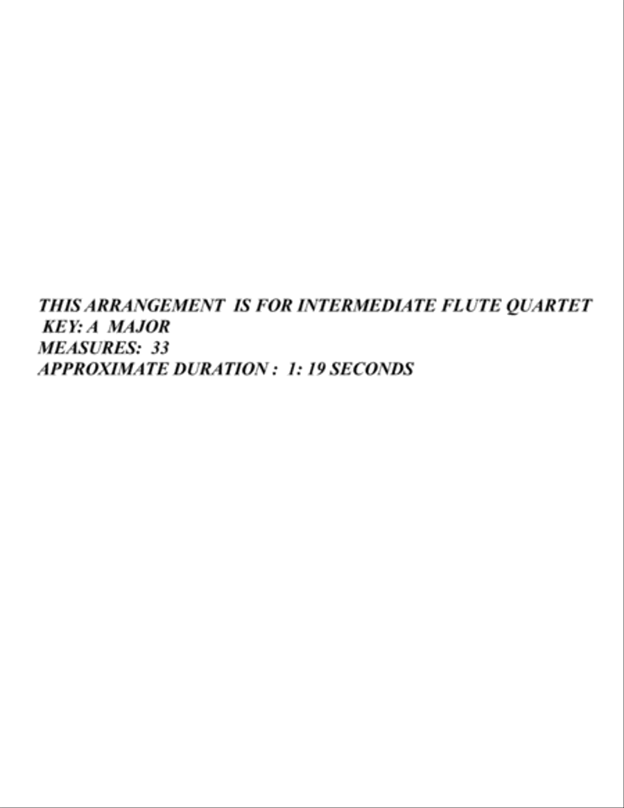 JINGLE BELLS FOR FLUTE QUARTET Flute Quartet scores gallery preview page 2