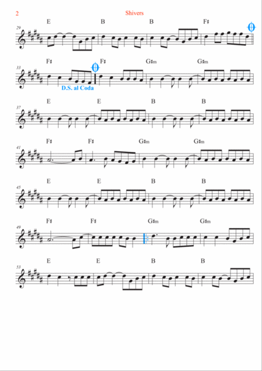 Shivers Shivers Alto Saxophone scores gallery preview page 2
