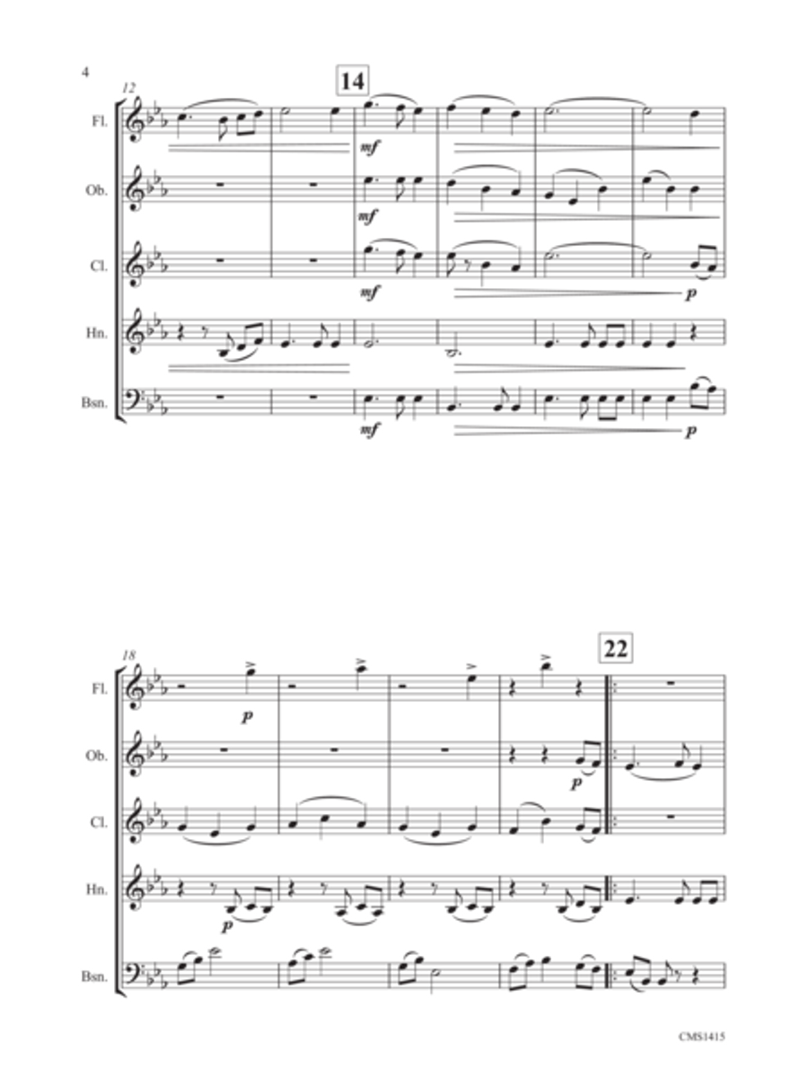 Those Endearing Young Charms Woodwind Quintet scores gallery preview page 3