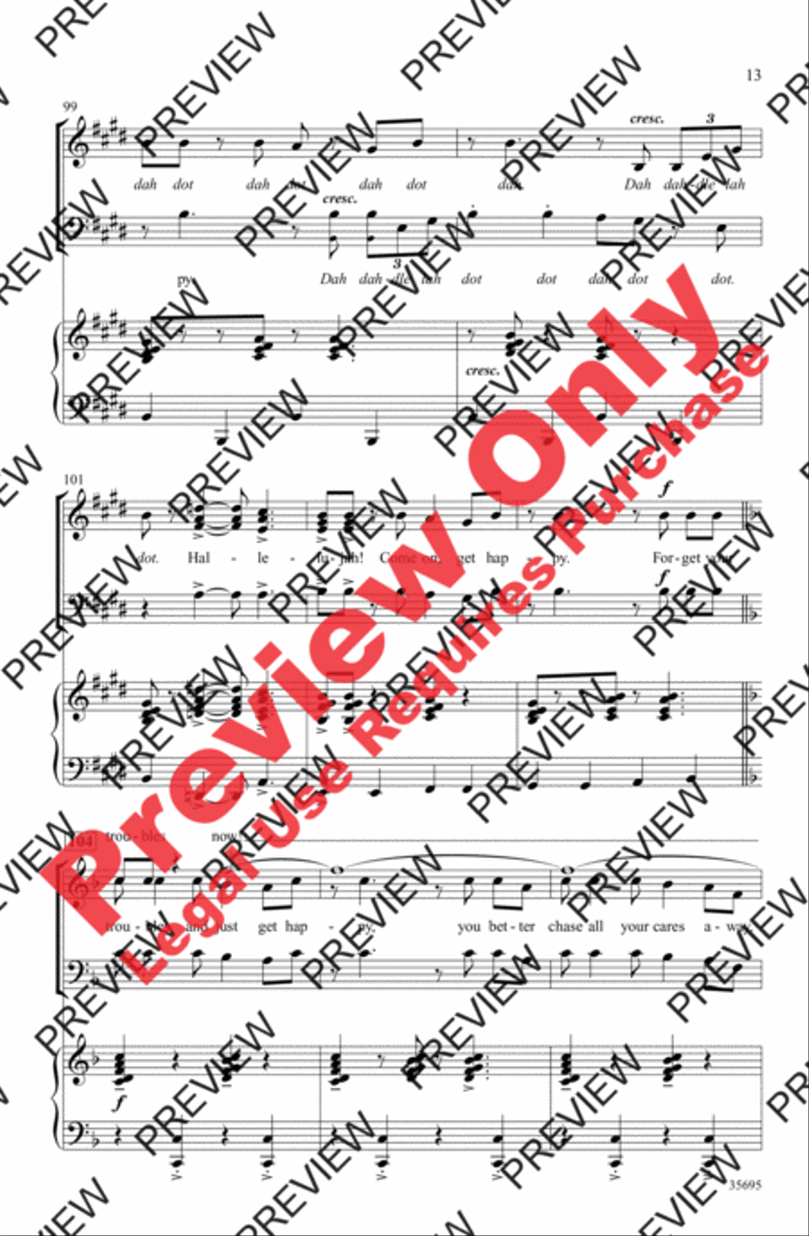 Get Happy 3-Part scores gallery preview page 13