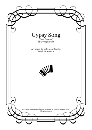 Book cover for Gypsy Song from Carmen - Amazing solo accordion arrangement