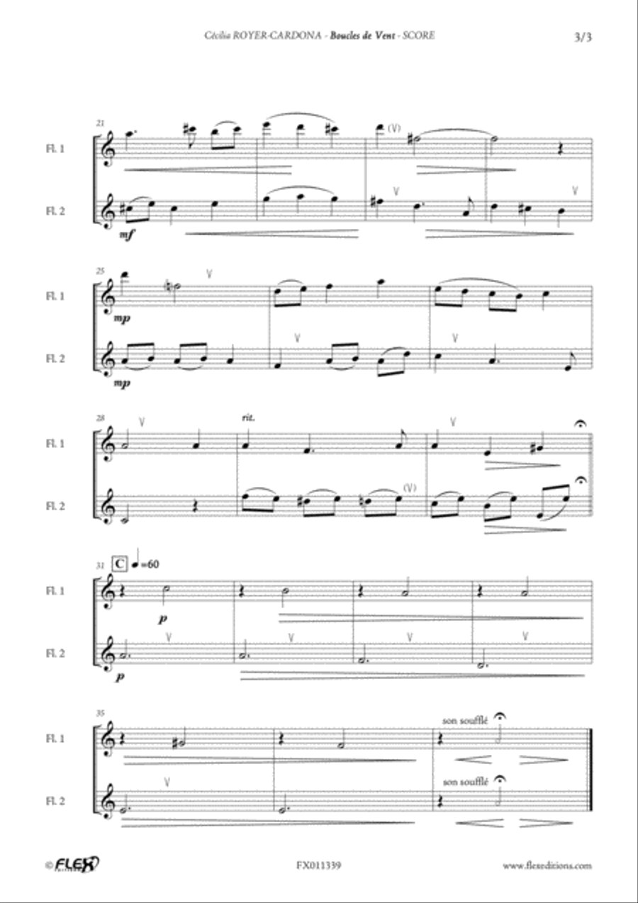 Boucle de Vent Boucle de Vent Flute Duet scores gallery preview page 3