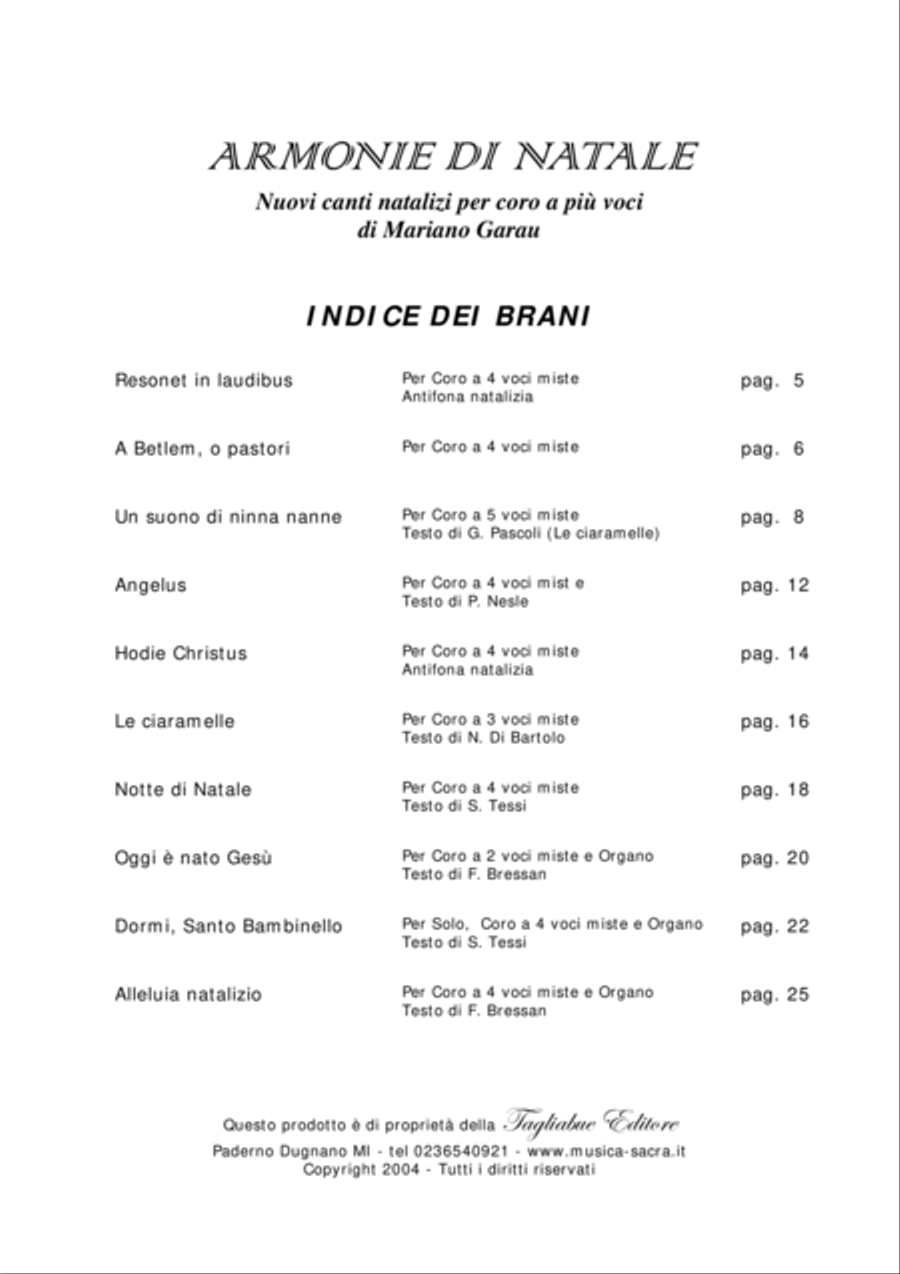ARMONIE DI NATALE - Mariano Garau Choir scores gallery preview page 3