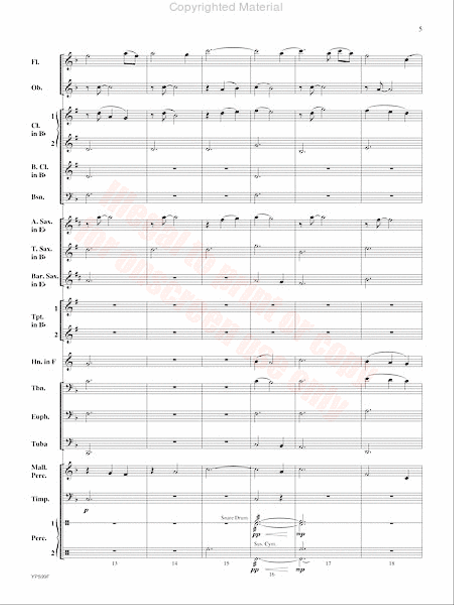 Amazing Grace Concert Band scores gallery preview page 6