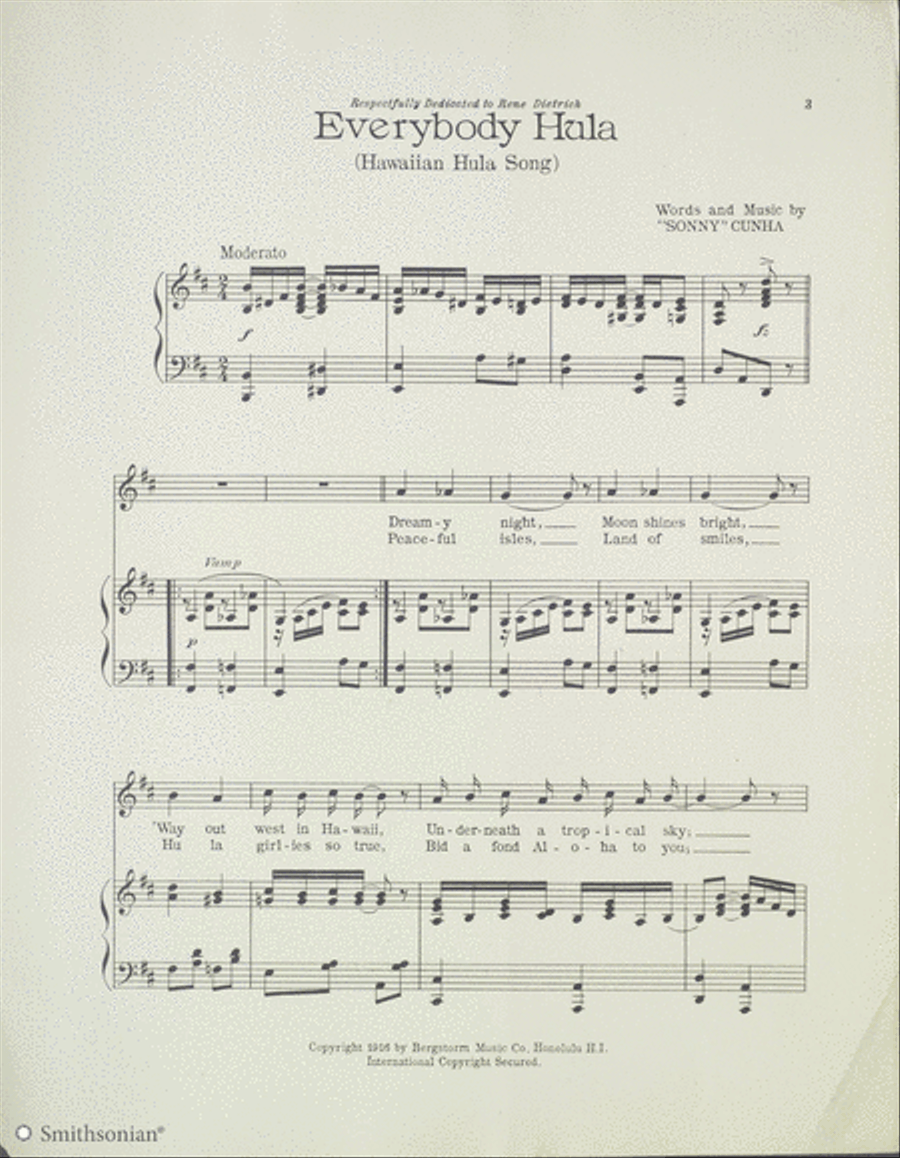Everybody Hula Piano, Vocal scores gallery preview page 2