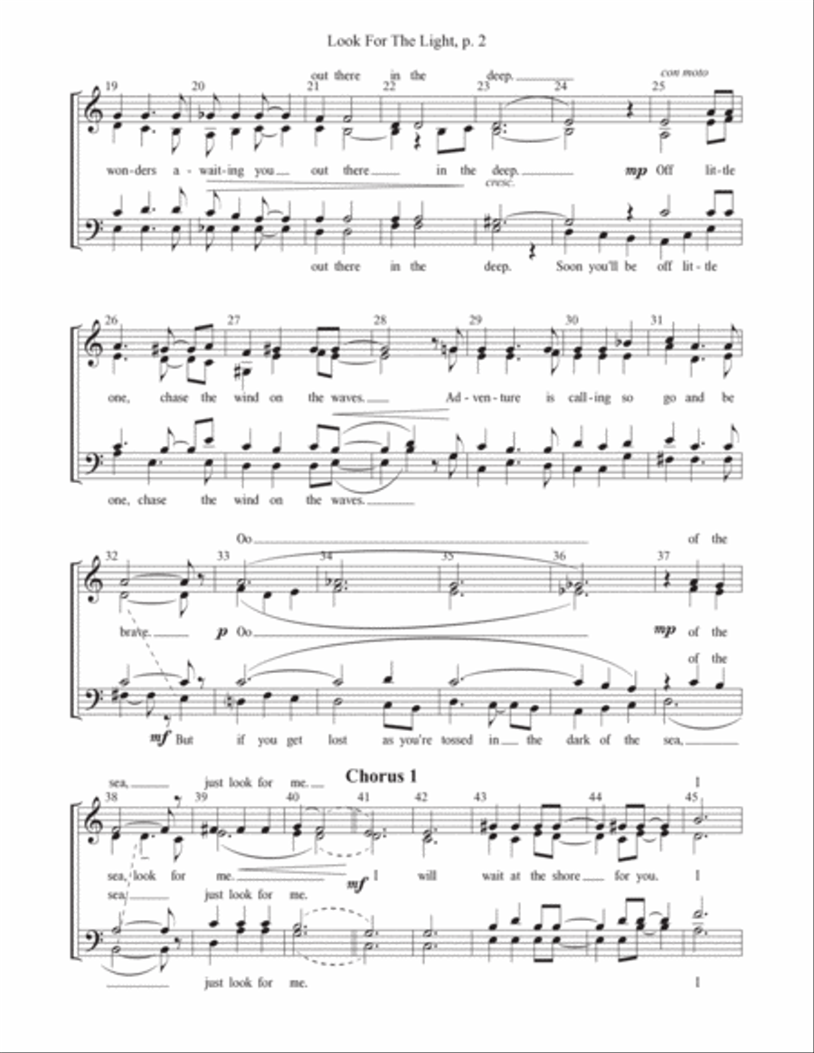Look For The Light 4-Part scores gallery preview page 2