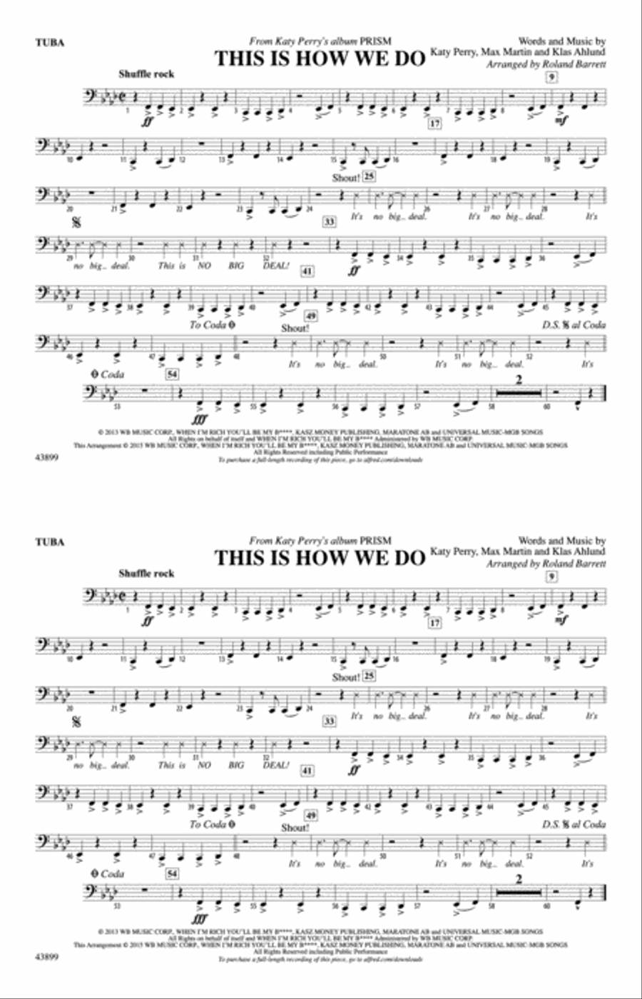 This Is How We Do: Tuba Marching Band scores gallery preview page 1